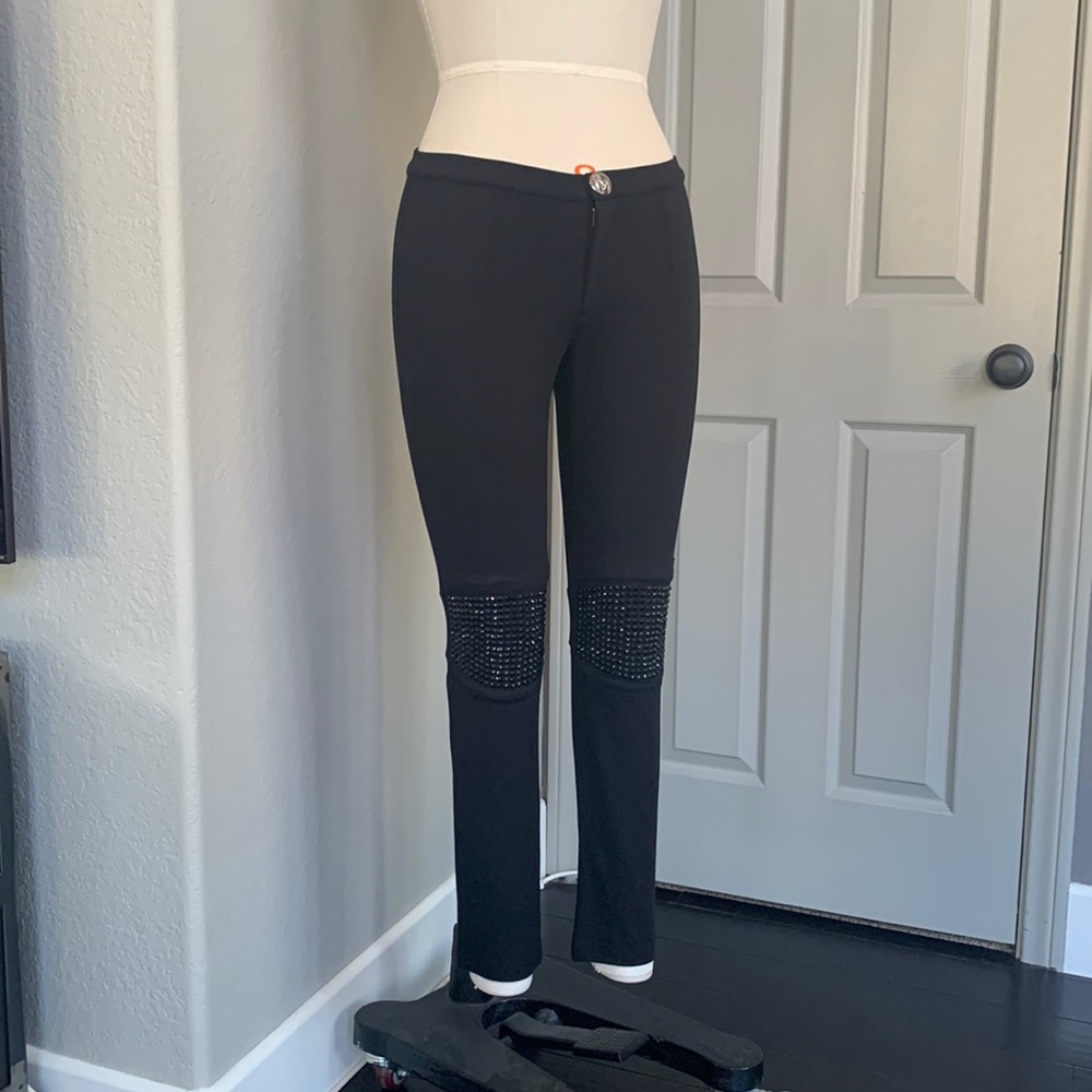 Phillip Plein Rhinestone Embellished cropped pants. Size L